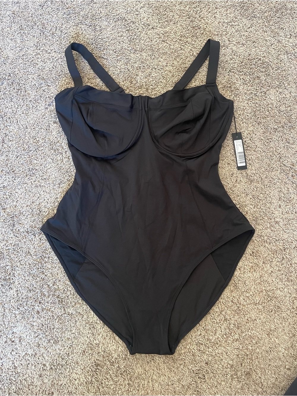 TA3 Lifty One-Piece Swimsuit Black 3X Regular/Long HI Cup NWT